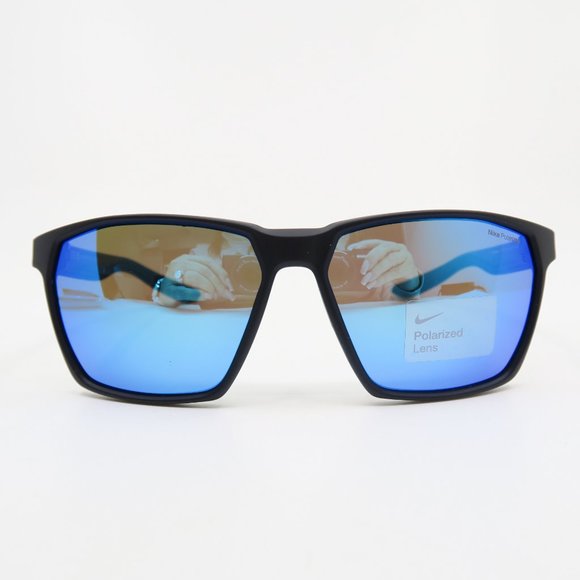 Nike MAVERICK P EV1097 011 59mm Black/Blue Polarized Mirror New Sunglasses. - Picture 2 of 8